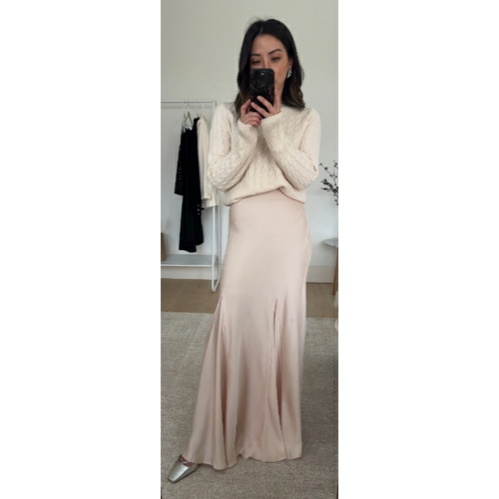 J.Crew Collection drapey slip skirt in featherweight satin - Picture 9 of 15